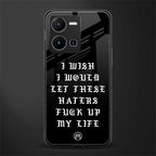 the wish back phone cover | glass case for vivo y35 4g