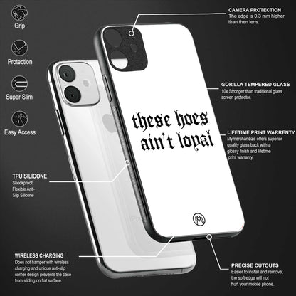 these hoes ain't loyal back phone cover | glass case for vivo t1 44w 4g