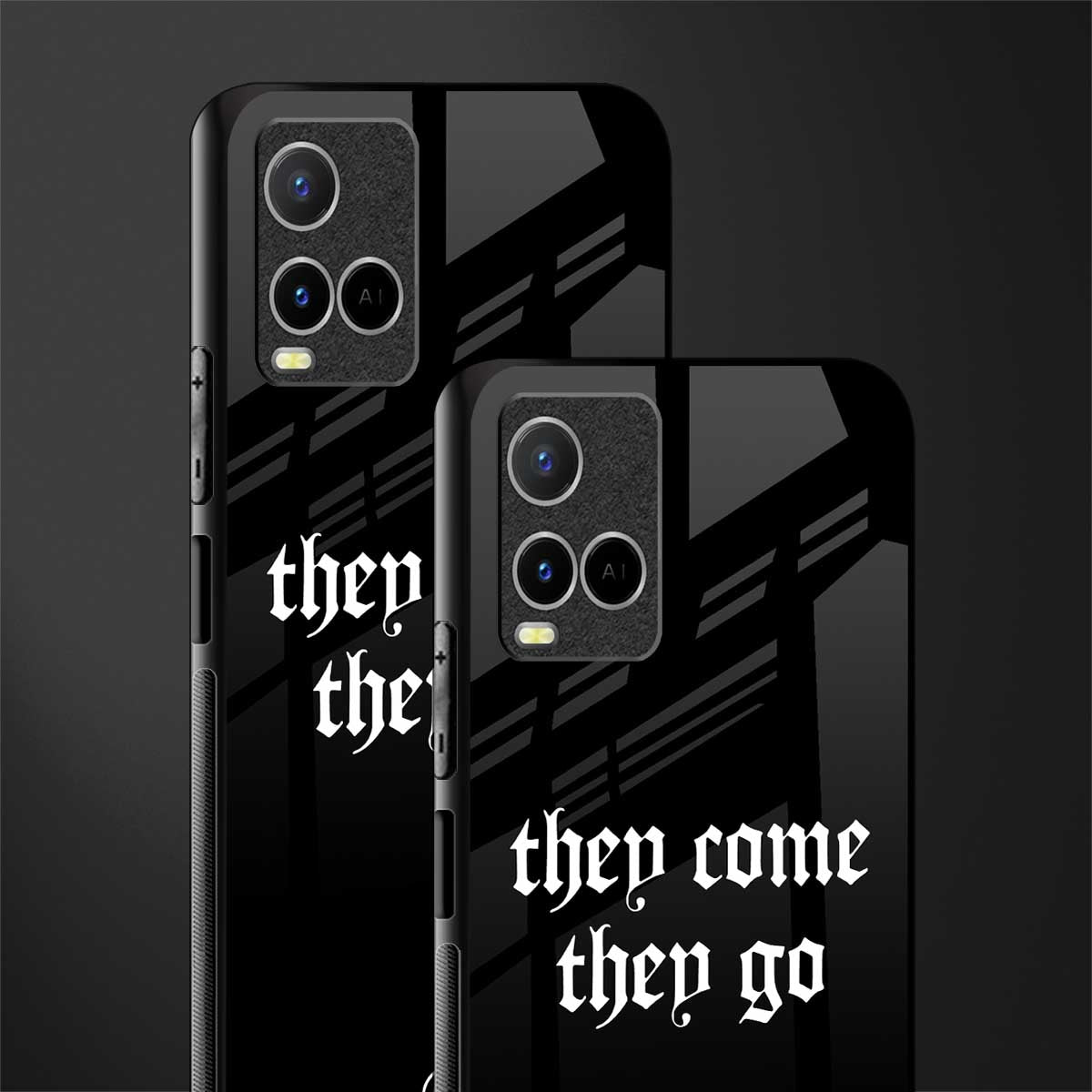 they come they go glass case for vivo y21s image-2