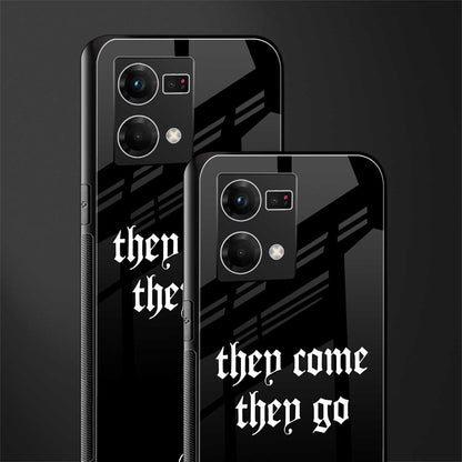 they come they go back phone cover | glass case for oppo f21 pro 4g