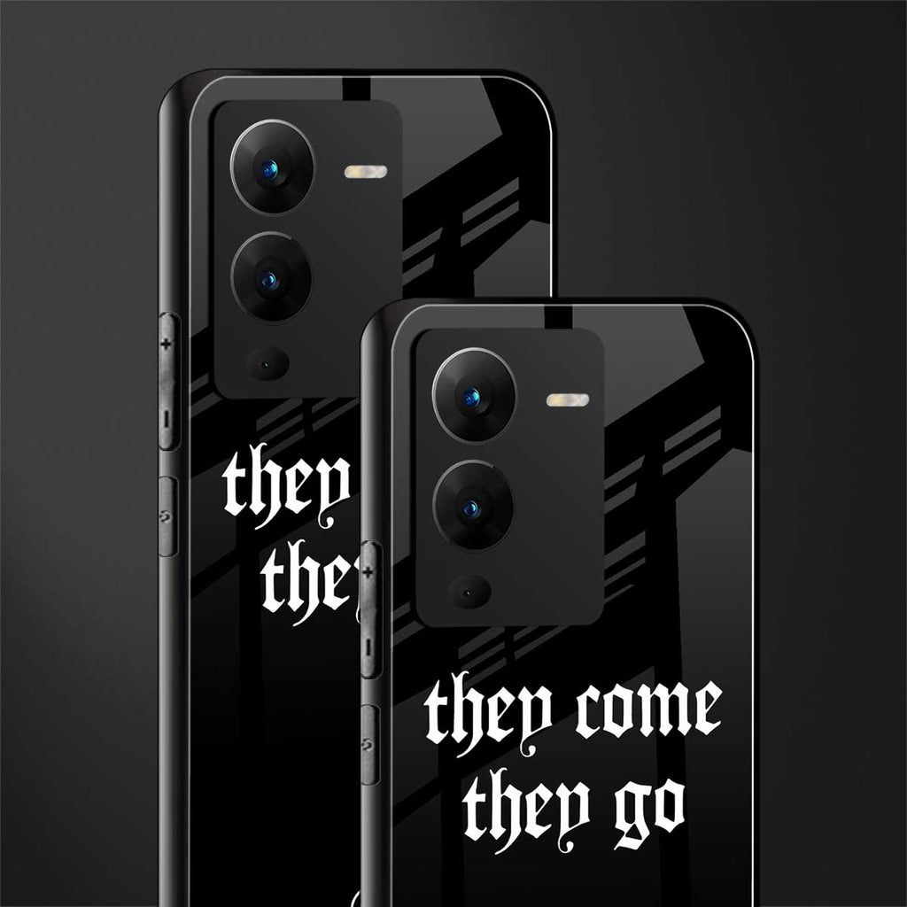 they come they go back phone cover | glass case for vivo v25 pro 5g