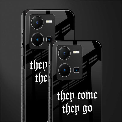 they come they go back phone cover | glass case for vivo y35 4g