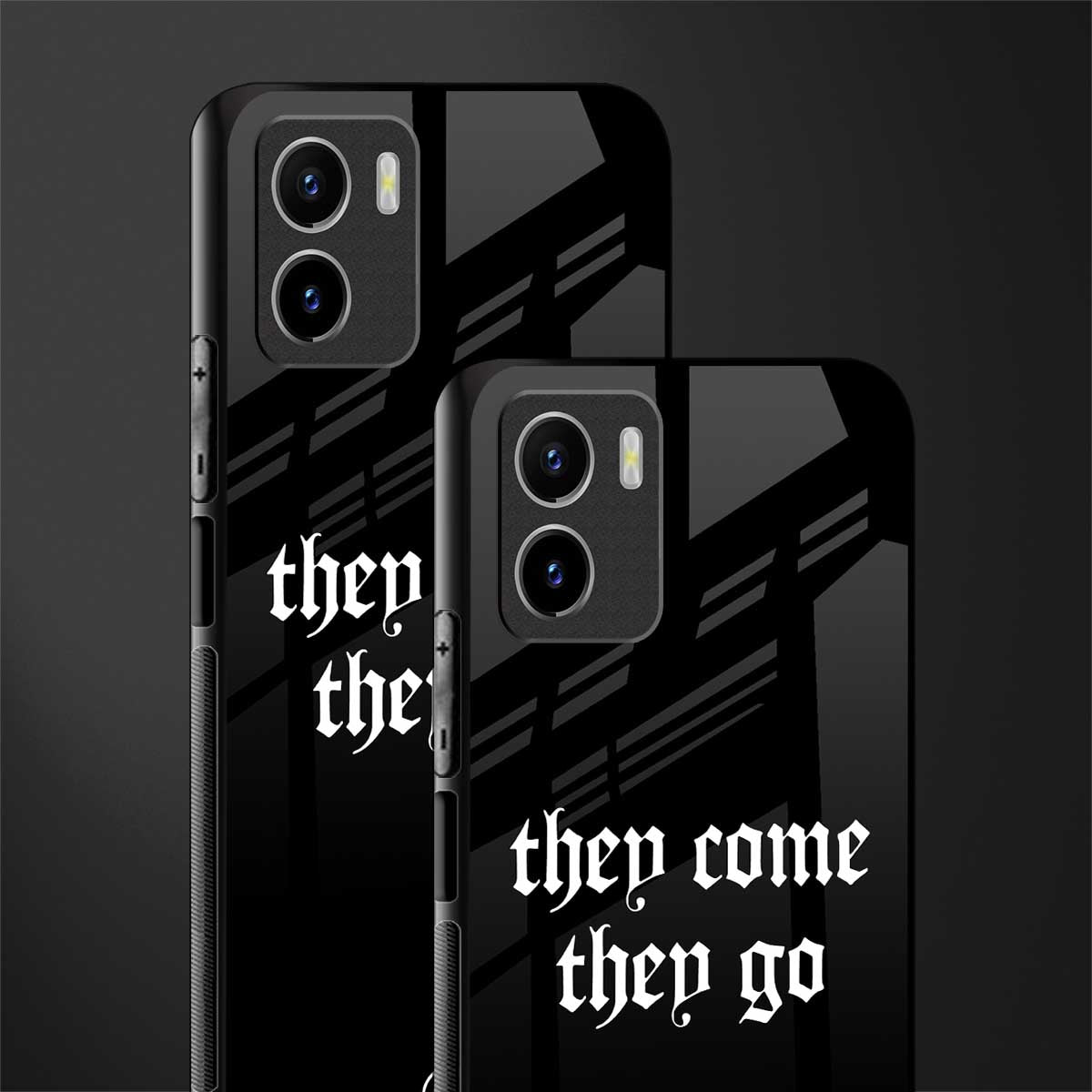 they come they go back phone cover | glass case for vivo y72