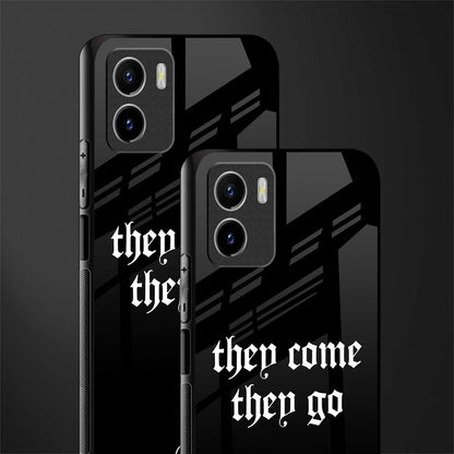 they come they go back phone cover | glass case for vivo y72