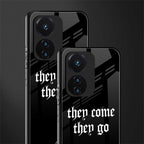 they come they go back phone cover | glass case for vivo t1 44w 4g