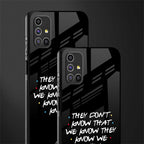 they don't know that we know - friends glass case for samsung galaxy m51 image-2