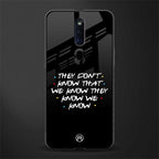they don't know that we know - friends glass case for oppo f11 pro image