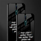 they don't know that we know - friends glass case for oppo a9 image-2