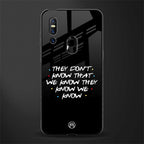 they don't know that we know - friends glass case for vivo v15 image