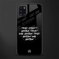 they don't know that we know - friends glass case for samsung galaxy a31 image