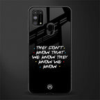 they don't know that we know - friends glass case for samsung galaxy m31 prime edition image