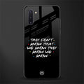 they don't know that we know - friends glass case for samsung galaxy note 10 image