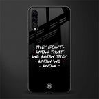 they don't know that we know - friends glass case for samsung galaxy a70s image