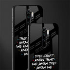 they don't know that we know - friends glass case for redmi note 8 pro image-2