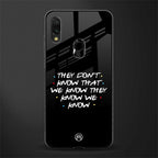 they don't know that we know - friends glass case for redmi 7redmi y3 image