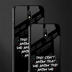 they don't know that we know - friends glass case for redmi 8a image-2