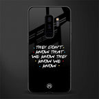 they don't know that we know - friends glass case for samsung galaxy s9 plus image
