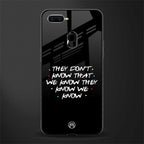 they don't know that we know - friends glass case for oppo a12 image