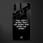 they don't know that we know - friends glass case for samsung galaxy a20s image