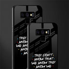 they don't know that we know - friends glass case for samsung galaxy note 9 image-2