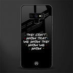 they don't know that we know - friends glass case for samsung galaxy note 9 image