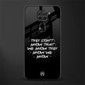 they don't know that we know - friends glass case for redmi note 9 image
