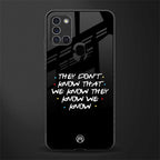 they don't know that we know - friends glass case for samsung galaxy a21s image