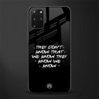 they don't know that we know - friends glass case for samsung galaxy s20 plus image
