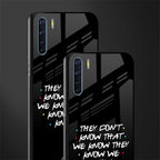 they don't know that we know - friends glass case for oppo f15 image-2
