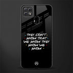 they don't know that we know - friends glass case for oppo a15 image