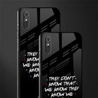 they don't know that we know - friends glass case for redmi 9a image-2