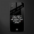 they don't know that we know - friends glass case for redmi 9i image