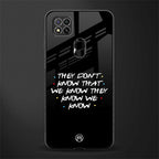 they don't know that we know - friends glass case for poco c31 image
