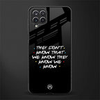 they don't know that we know - friends glass case for samsung galaxy a12 image