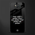 they don't know that we know - friends glass case for poco x3 image