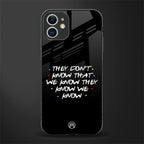 they don't know that we know - friends glass case for iphone 12 mini image