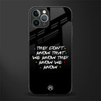 they don't know that we know - friends glass case for iphone 11 pro max image