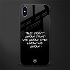 they don't know that we know - friends glass case for iphone xs max image