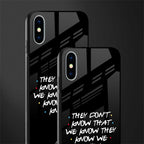 they don't know that we know - friends glass case for iphone xs image-2