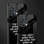they don't know that we know - friends back phone cover | glass case for oneplus nord ce 2 lite 5g