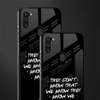 they don't know that we know - friends glass case for samsung a11 image-2