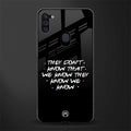 they don't know that we know - friends glass case for samsung a11 image