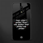 they don't know that we know - friends glass case for oneplus 6t image