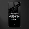 they don't know that we know - friends glass case for oneplus 6 image