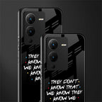 they don't know that we know - friends back phone cover | glass case for vivo v25 pro 5g