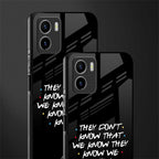 they don't know that we know - friends back phone cover | glass case for vivo y72