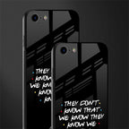 they don't know that we know - friends glass case for iphone se 2020 image-2