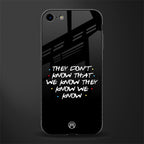 they don't know that we know - friends glass case for iphone se 2020 image
