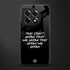 they don't know that we know - friends back phone cover | glass case for oneplus 11