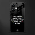 they don't know that we know - friends back phone cover | glass case for oneplus nord ce 3 lite